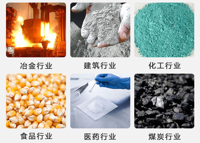 不銹鋼振動(dòng)篩主要應(yīng)用于冶金，建筑，化工，食品等行業(yè)中。